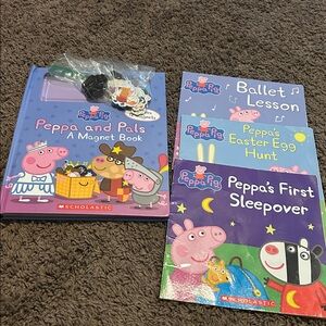 Peppa Pig Magnet Storybook Set/Ballet Lesson& Easter Egg Hunt/Fist sleep over